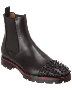 Christian Louboutin Melon Spikes Leather Boot Men