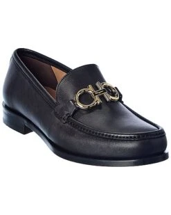 Salvatore Ferragamo Rolo Gancini Leather Loafer Men