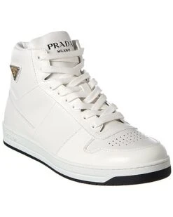 Prada Leather High-Top Sneaker Men