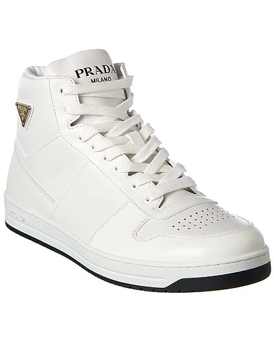 Prada Leather High-Top Sneaker Men