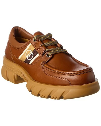 Gucci Interlocking G Leather Oxford Men