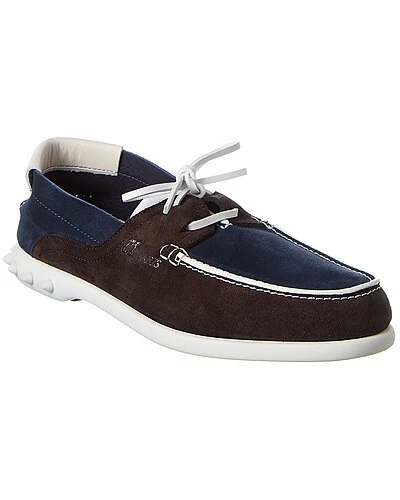 Christian Louboutin Geromoc Suede Boat Shoe Men