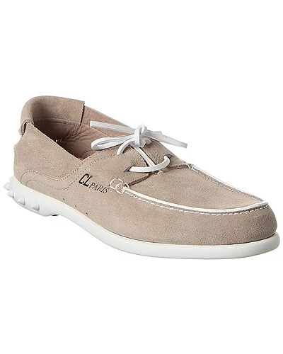 Christian Louboutin Geromoc Suede Boat Shoe Men