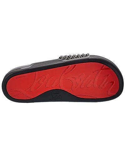 Christian Louboutin Pool Fun Leather Slide Men - Image 4