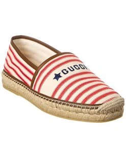 Gucci Embroidered Canvas & Leather Espadrille Men
