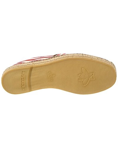 Gucci Embroidered Canvas & Leather Espadrille Men - Image 4