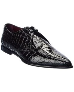 Dolce & Gabbana Croc-Embossed Patent Oxford Men