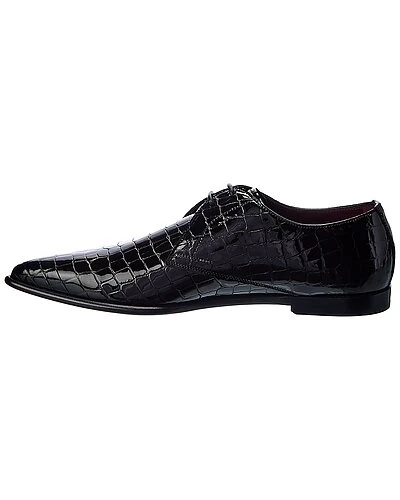 Dolce & Gabbana Croc-Embossed Patent Oxford Men - Image 2