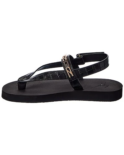 Giuseppe Zanotti Sandiego Croc-Embossed Leather Sandal Men - Image 2