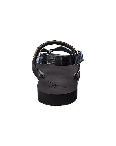 Giuseppe Zanotti Sandiego Croc-Embossed Leather Sandal Men - Image 3