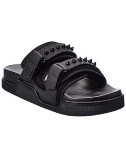 Christian Louboutin Daddy Pool Neoprene & Leather Sandal Men