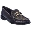 FENDI O'Lock FF Canvas & Leather Loafer Men