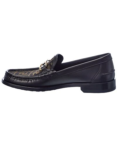 FENDI O'Lock FF Canvas & Leather Loafer Men - Image 2