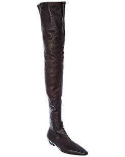 Bottega Veneta Almond Leather Over-The-Knee Boot Women