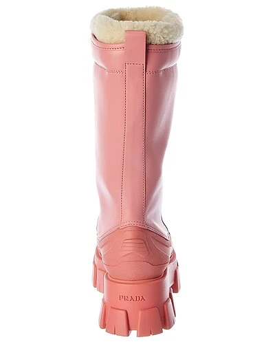 Prada Monolith Leather Boot Women - Image 3