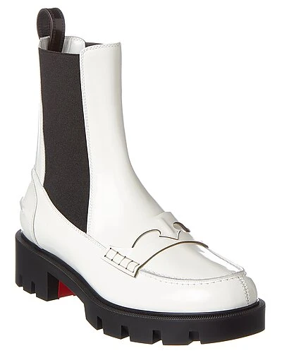 Christian Louboutin Montezu Lug Leather Boot Women