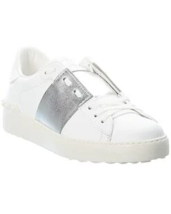 Valentino Rockstud Open Leather Sneaker Women