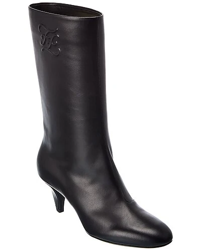 FENDI Karligraphy Leather Boot Women