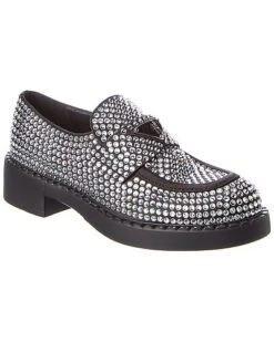 Prada Crystal Satin Loafer Women
