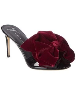 Giuseppe Zanotti Basic 85 Patent & Velvet Sandal Women