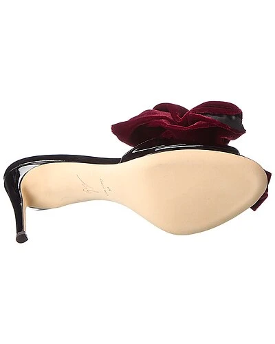 Giuseppe Zanotti Basic 85 Patent & Velvet Sandal Women - Image 4