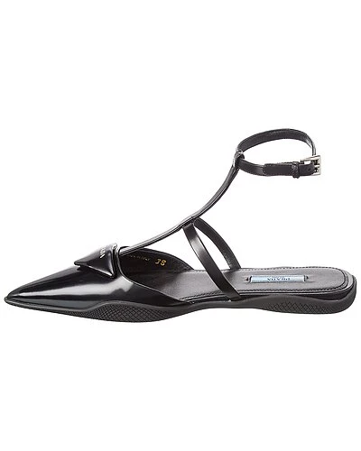 Prada Leather Pointy-Toe Ballet Flat Women - Image 2