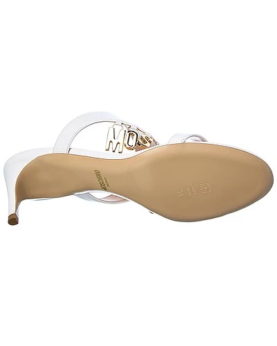 MOSCHINO Logo Lettering Leather Sandal Women - Image 4