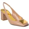 Valentino One Stud 65 Leather Slingback Pump Women
