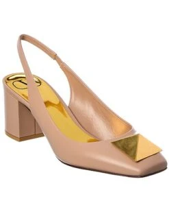 Valentino One Stud 65 Leather Slingback Pump Women
