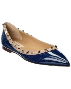 Valentino Rockstud Patent Flat Women