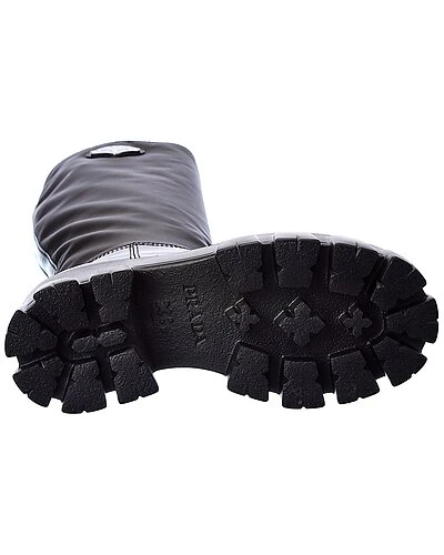 Prada Monolith Nylon & Leather Knee-High Boot Women - Image 4