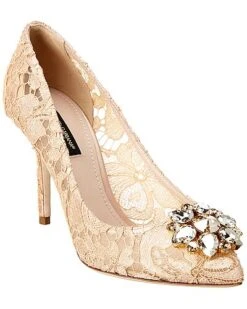 Dolce & Gabbana Bellucci 90 Embellished Taormina Lace Pump Women