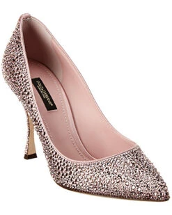 Dolce & Gabbana Crystal Embellished Satin Pump Women