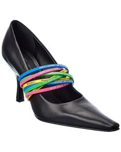 JW Anderson Slogan Print Leather Pump Women