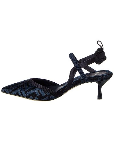 FENDI Colibri Lite Chenille & Jacquard Slingback Pump Women - Image 2