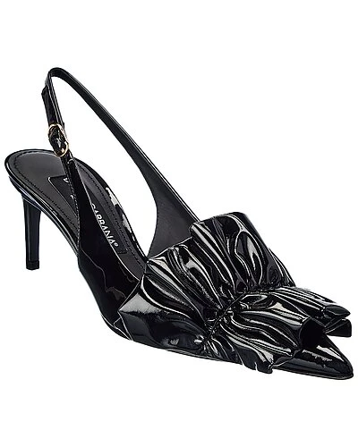 Dolce & Gabbana Ruched Patent Slingback Pump Women