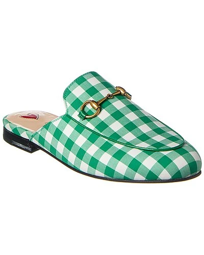 Gucci Princetown Gingham Slipper Women