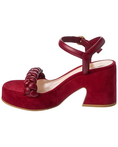 55 Leather & Suede Platform Sandal Women - Image 2