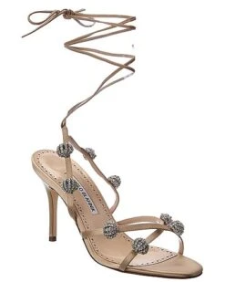 Manolo Blahnik Elsaka 90 Satin Sandal Women