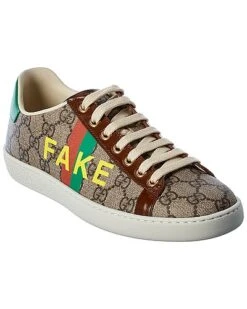 Gucci Fake/Not Leather-Trim Sneaker Women