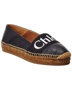 Chloé Woody Leather Espadrille Women