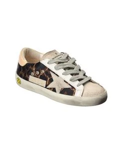 Golden Goose Superstar Leather & Suede-Trim Sneaker Kids