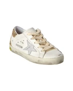 Golden Goose Superstar Leather & Glitter Sneaker Kids