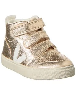 Veja Small V-10 Mid Leather Sneaker Kids